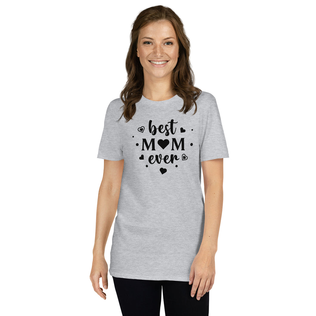 Best Mom Ever Gildan Grey Short-Sleeve Unisex T-Shirt
