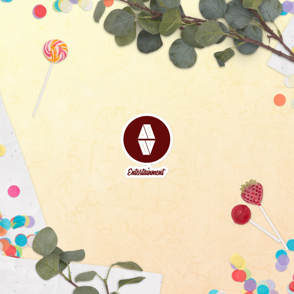 AV Maroon Bubble-free Stickers