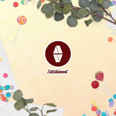 AV Maroon Bubble-free Stickers