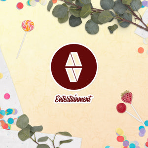 AV Maroon Bubble-free Stickers