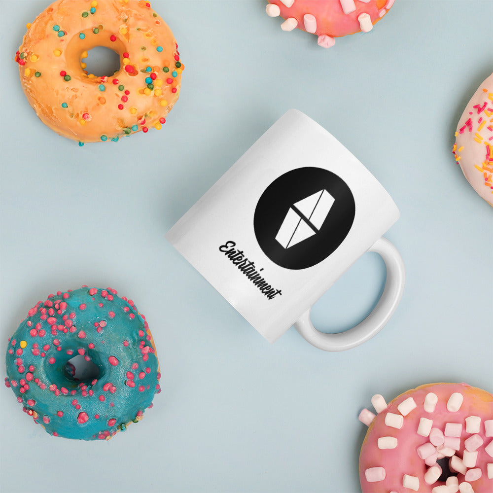 AV Black White Glossy Mug