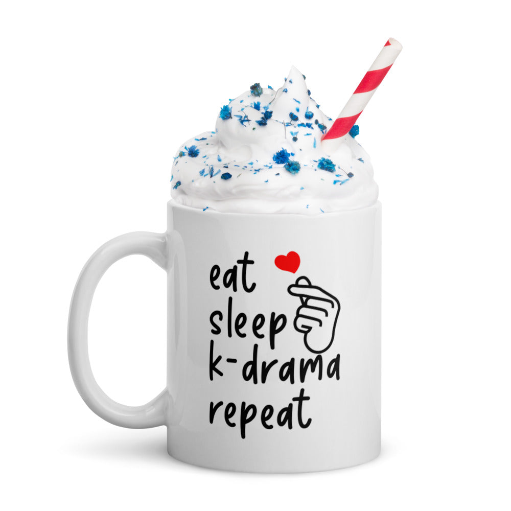 K-Drama White Glossy Mug