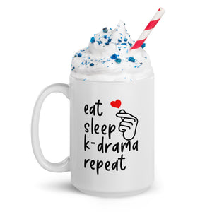K-Drama White Glossy Mug