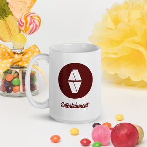 AV Maroon White Glossy Mug